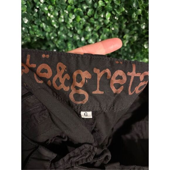 Pete and Greta Black Cargo Pants Sz 6 - Picture 3 of 3